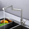 Cool Unique Retractable Tap Brushed Nickel Pot Filler Kitchen Sink Faucet