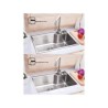 304 Stainless Steel Single Bowl Drop-In Kitchen Sink with Drainboard