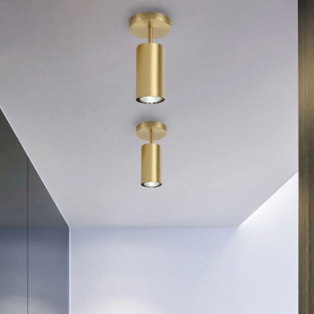 Bedroom Living Room Nordic Brass Flush Mount Ceiling Light