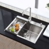 TopMount Stainless Steel Single Bowl Kitchen Sink with Drain Basket