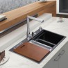 Titanium Technology HM8048 Stainless Steel Kitchen Sink Black Double Bowl Kitchen Wash Basin