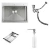 Single Bowl Stainless Steel Kitchen Sink with Drain Basket