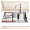 304 Stainless Steel Single Bowl Drop-In Kitchen Sink with Drainboard