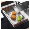 304 Stainless Steel Single Bowl Drop-In Kitchen Sink with Drainboard