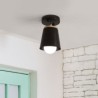 Nordic Iron Spotlight Simple Wooden Ceiling Light (Single Light)