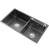 Black Titanium Technology Black Double Bowl Kitchen Sink Stainless Steel Kitchen Sink