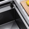 Thickening Double Bowl Stainless Steel Black Kitchen Sink