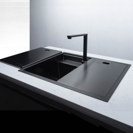 Stainless Steel Single Bowl Sink with Tap Invisible Kitchen Sink 6848