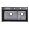 Black Titanium Technology Double Bowl Kitchen Sink Stainless Steel Kitchen Washing Sink