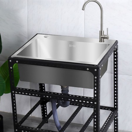 Freestanding Portable Single Bowl Stainless Steel Kitchen Sink