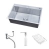 Freestanding Portable Single Bowl Stainless Steel Kitchen Sink