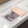 YL7648 Single Bowl Quartz Kitchen Sink Oatmeal Washing Sink