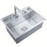 304 Stainless Steel Invisible Single Bowl Sink With Faucet Hidden Kitchen Sink