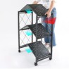 3 Layer Freestanding Foldable Kitchen Storage Rack