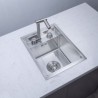 Hidden Bar Single Bowl Sink With Tap 304 Stainless Steel Invisible Sink