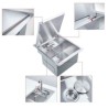 Kitchen Sink Stainless Steel Single Bowl Hidden Kitchen Sink With Folded Faucet