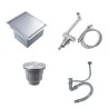 Invisible Hidden Kitchen Sink 304 Stainless Steel Single Groove With Mixer Tap