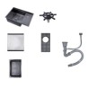 SUS304 Black Handmade Kitchen Sink With Cup Washer Drain Basket