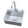 Manual Single Bowl Stainless Steel Kitchen Sink Tank