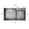 Black Titanium Technology Double Bowl Kitchen Sink Stainless Steel Kitchen Washing Sink