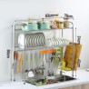 Stainless Steel Kitchen Shelf with Double Layers Dish Drying Rack