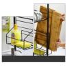 Single Layer Black Kitchen Sink Rack Multifunctional Dishes Drying Rack 00456