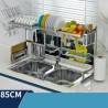 Sink Standing Kitchenware Drying Rack Stretchable Stainless Steel Kitchen Rack