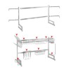 Sink Standing Kitchenware Drying Rack Stretchable Stainless Steel Kitchen Rack