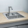 Stainless Steel Invisible Single Bowl Sink Folding Faucet for Kitchen Sink