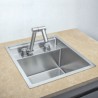 Stainless Steel Invisible Single Bowl Sink Folding Faucet for Kitchen Sink