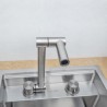 Stainless Steel Invisible Single Bowl Sink Folding Faucet for Kitchen Sink