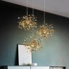 For Dining Living Room Bedroom Sequin LED Chandelier Stainless Steel Pendant Lighting