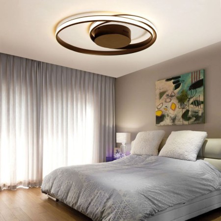 Double Round LED Ceiling Light For Living Room Bedroom