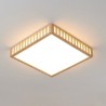 Living Room Bedroom LED Ceiling Lamp Square Wood Ceiling Lamp