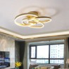 3 Ring Ceiling Lamp Modern LED Ceiling Light For Living Room Bedroom