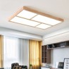 Minimalist Wood Style Flush Mount Ceiling Light Fixture Modern LED Ceiling Light