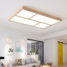 Minimalist Wood Style Flush Mount Ceiling Light Fixture Modern LED Ceiling Light