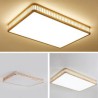 Rectangular Rubber Wood Ceiling Light LED Acrylic Ceiling Light