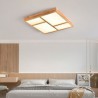 Geometric Wood Ceiling Lamp with LED Acrylic