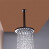 ORB Rain Shower Faucet in Antique Black with Ceiling Mount Shower Head