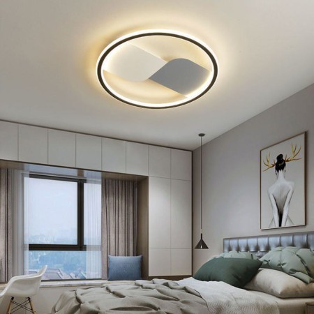 Round Flush Mount Ceiling Lamp Fixture for Bedroom Flush Mount LED Ceiling Light