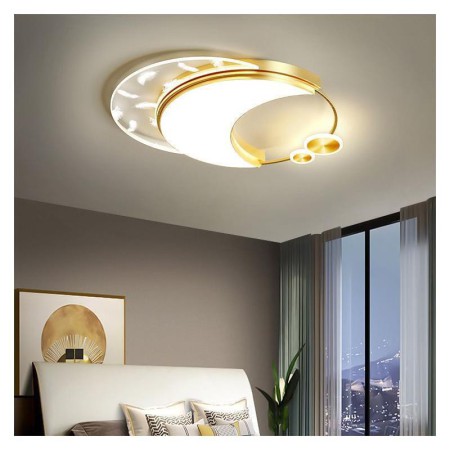 Modern LED Bedroom Ceiling Light Moon Shape Lighting Fixtures Near Ceiling