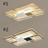 2-Layer Modern Led Golden Flush Mount Geometric Light Fixture Ceiling Light