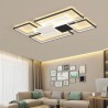 2-Layer Modern Led Golden Flush Mount Geometric Light Fixture Ceiling Light