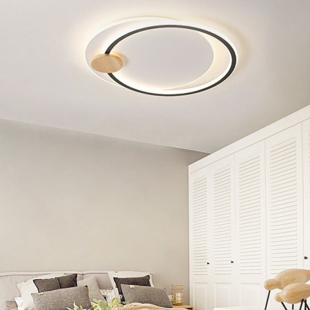 Acrylic 2 Rings Close to Ceiling Light Fixture Modern Led Ceiling Light Fixture