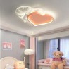 For Girls Room, Modern LED Light Heart Shape Flush Mount Ceiling Light