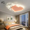 For Girls Room, Modern LED Light Heart Shape Flush Mount Ceiling Light