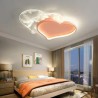 For Girls Room, Modern LED Light Heart Shape Flush Mount Ceiling Light