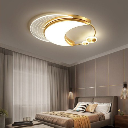 Dimmable LED Ceiling Light Modern Flush Mount Lighting Fixtures in the Shape of the Moon