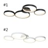 90W LED Ceiling Lamp 7200LM 4 Rings Living Room Lighting Fixture